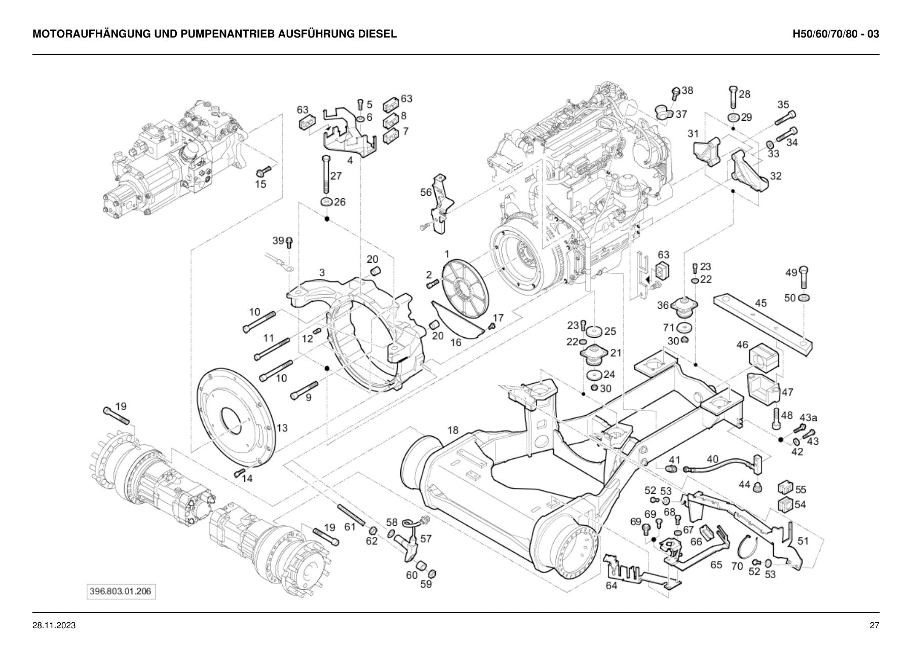 Linde H50 H60 H70 H80 Series 396-03 Spare Parts Catalogue 396 801 02 00 - Image 2
