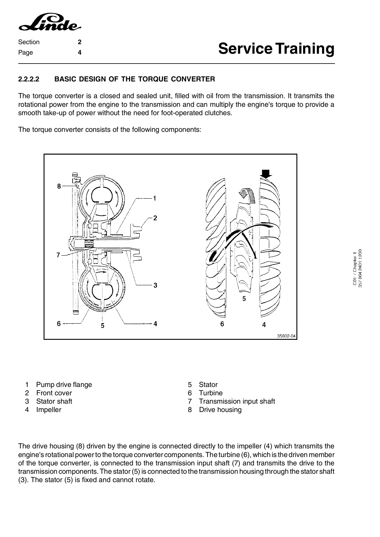 Linde Reachstacker Service Training Manual - Perkins 2000e Engine, 36000 Transmission, D101 Axle & Hydraulic Systems Repair Guide - Image 3