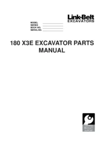 Link-Belt 180 X3E Excavator Parts Manual PDF - Illustrated Parts Catalog