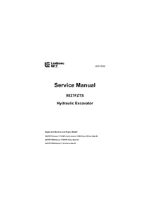 LiuGong 9027FZTS and 9027FZTSG4 Hydraulic Excavator Service Manual