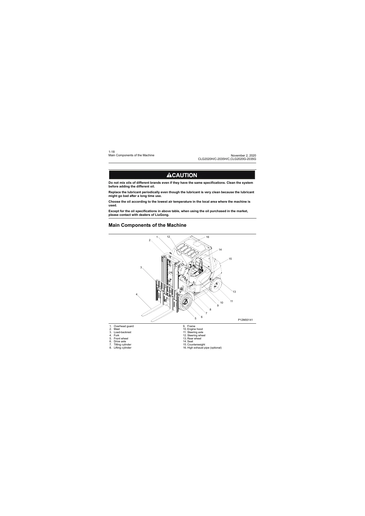 LiuGong CLG2020H/C-2035H/C & CLG2020G-2035G Forklift Service Manual 2020 PDF - Image 2