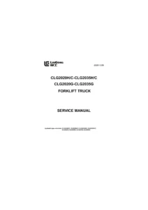 LiuGong CLG2020H/C-2035H/C & CLG2020G-2035G Forklift Service Manual 2020 PDF