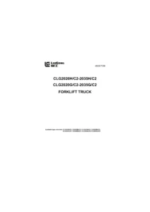 LiuGong CLG2020H/C2-2035H/C2 CLG2020G/C2-2035G/C2 Forklift Truck Service Manual