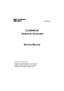 LiuGong CLG909ECR Hydraulic Excavator Service Manual 202409002 2024 PDF