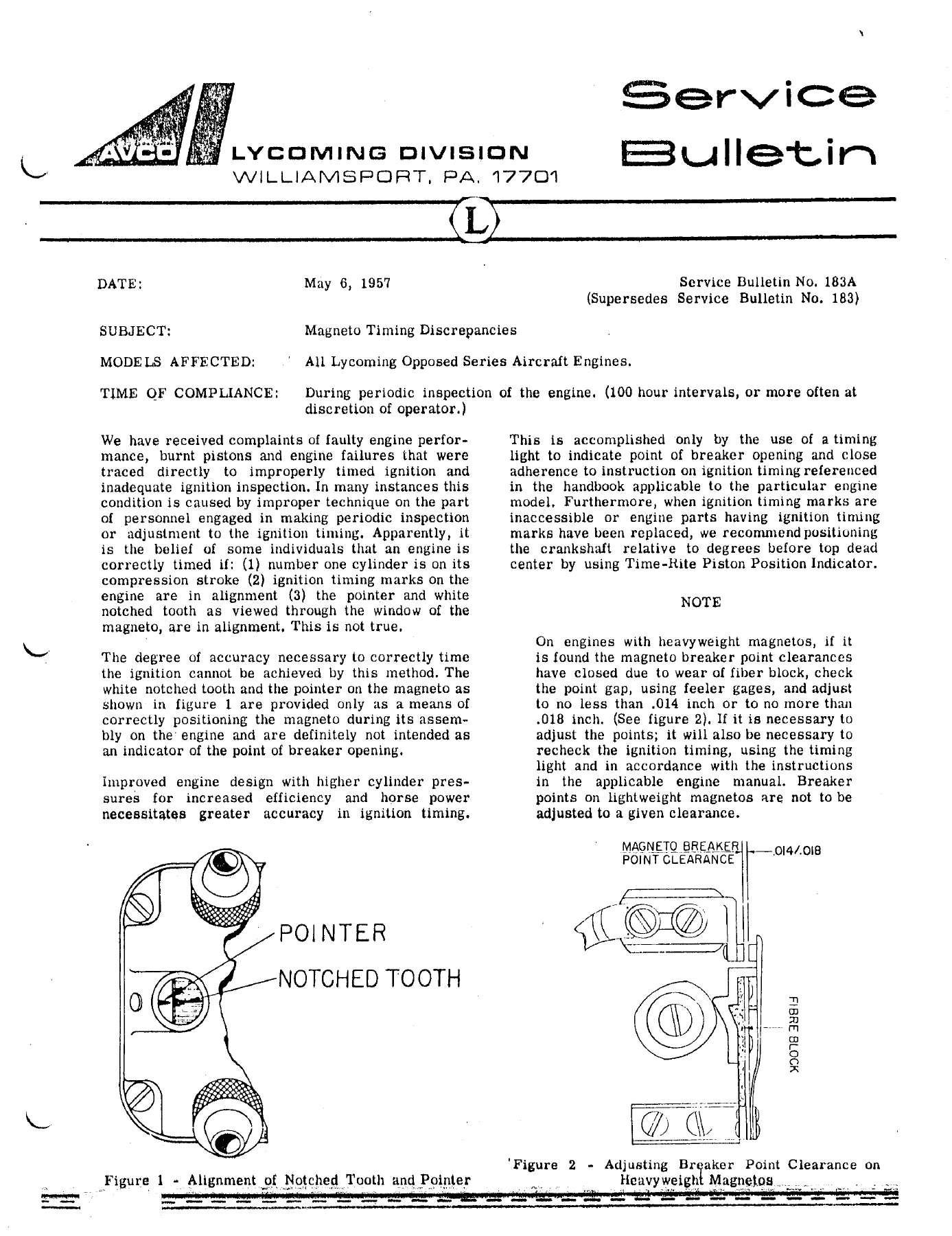 Lycoming Aircraft Engines Service Bulletins Collection - Image 2