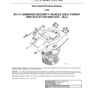 M1117 ASV Turret Field Maintenance Manual TM 9-2320-309-23 - PDF