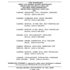 M113 Family Maintenance RPSTL Catalog Om-113 1998
