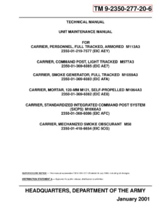 M113A3 Family Armored Carriers Unit Maintenance Manual Volume 6 - TM 9-2350-277-20-6 PDF