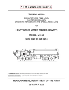 M1158 HEWATT Water Tender Operator and Troubleshooting Manual Volume 1