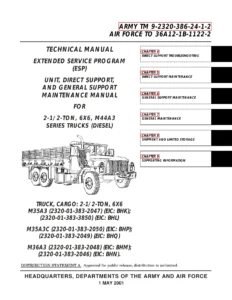 M35A3 M35A3C M36A3 2-1/2-Ton 6X6 Truck DS/GS Maintenance Manual TM 9-2320-386-24-1-2 Vol 2