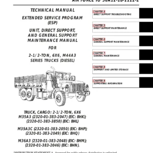 M35A3 M35A3C M36A3 2-1/2-Ton 6X6 Truck DS/GS Maintenance Manual TM 9-2320-386-24-1-2 Vol 2