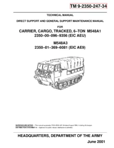 M548A1 M548A3 Cargo Carrier Direct & General Support Maintenance Manual TM 9-2350-247-34