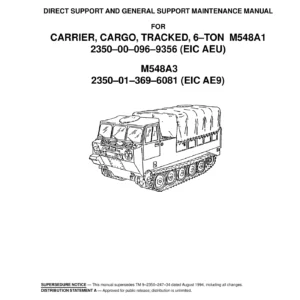 M548A1 M548A3 Cargo Carrier Direct & General Support Maintenance Manual TM 9-2350-247-34