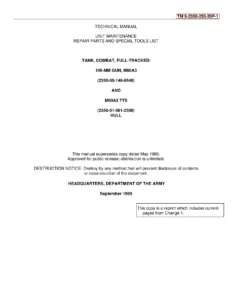 M60A3 & M60A3 TTS Tank Hull Repair Parts and Special Tools Manual TM 9-2350-253-20P-1 - PDF