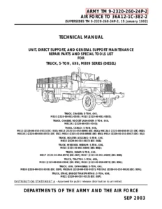 M809 Series 5-Ton 6x6 Truck Repair Parts and Special Tools List TM 9-2320-260-24P-2