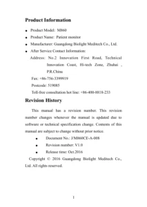 M860 Patient Monitor User Manual PDF – Biolight Meditech Operator Guide