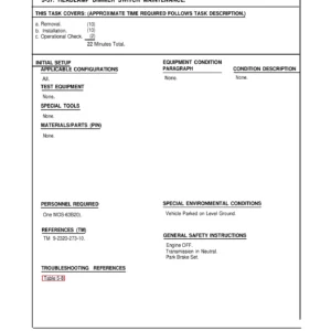 M915 M916 M917 M918 M919 M920 Organizational Maintenance Manual TM 9-2320-273-20