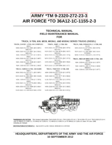 M939 M939A1 M939A2 5-Ton 6x6 Truck Field Maintenance Manual TM 9-2320-272-23-3 Volume 3