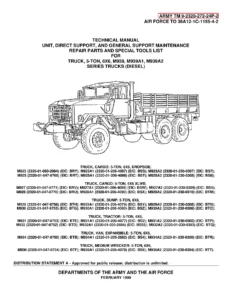 M939 M939A1 M939A2 5-Ton 6x6 Truck Repair Parts Manual TM 9-2320-272-24P-2