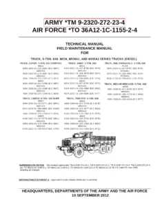 M939 M939A1 M939A2 Series 5-Ton 6x6 Trucks Field Maintenance Manual Volume 4 - TM 9-2320-272-23-4