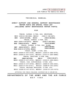 M939 & M939A1 Series 5-Ton 6x6 Repair Parts and Special Tools List Volume 1 TM 9-2320-272-34P-1 - May 1988 PDF