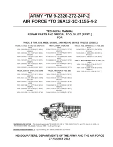 M939 Series 5-Ton 6x6 Truck Repair Parts & Special Tools Manual (TM 9-2320-272-24P-2)