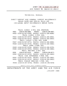 M939 Series 5-Ton 6x6 Trucks Direct Support and General Support Repair Parts Manual TM 9-2320-272-34P-2 Volume 2