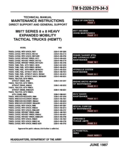 M977 Series HEMTT Direct & General Support Maintenance Manual TM 9-2320-279-34-3