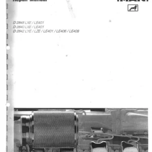 MAN D2848 D2840 D2842 LXE LYE LZE LE401 Marine Diesel Engine Repair Manual