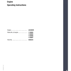 MAN L48/60CR 8L Marine Engine Operating Instructions Technical Documentation May 2019