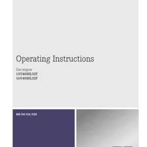 MTU 12V4000L32F 16V4000L32F Gas Engine Operating Instructions Manual - MS150104/03E
