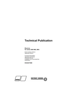 MTU BlueLine Series 2000 M92 M93 ECS-5 MCS-5 RCS-5 Marine Operation Workshop Installation Manual