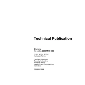 MTU BlueLine Series 2000 M92 M93 ECS-5 MCS-5 RCS-5 Marine Operation Workshop Installation Manual