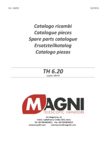 Magni TH 6.20 Telescopic Handler Spare Parts Catalogue - DEUTZ Engine PDF