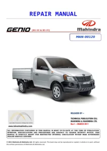 Mahindra Genio BS-III & BS-IV MAN-00120 Repair Manual - March 2011