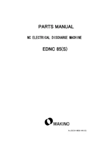 Makino EDNC85 (S) NC Electrical Discharge Machine Parts Manual - Illustrated Component Catalog PDF