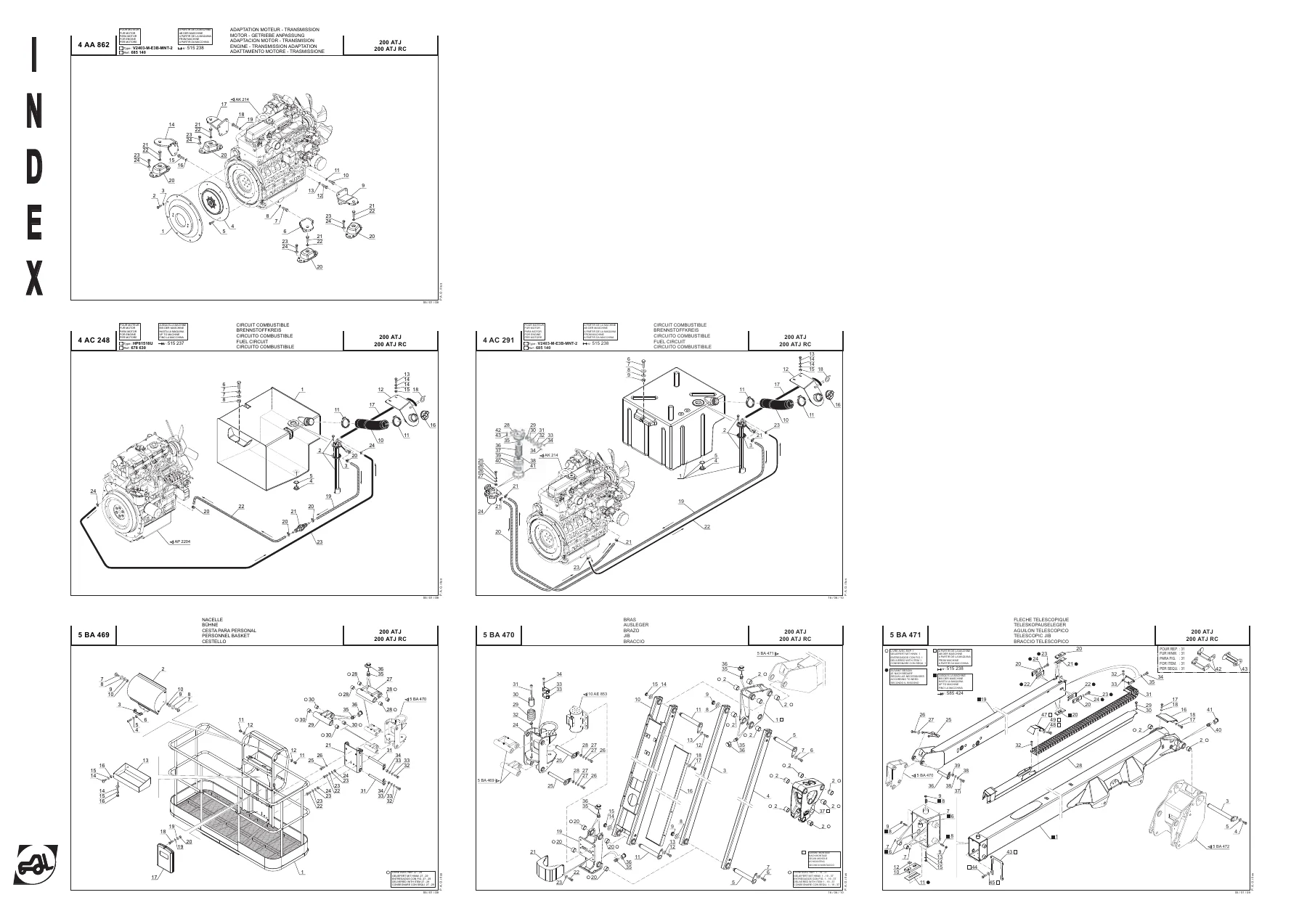 Manitou 200 ATJ & 200 ATJ RC Parts Catalogue - Illustrated Spare Parts PDF (CD547386) - Image 2