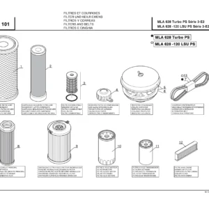 Manitou MLA628-120 LSU Series 3-E2 Powershift Parts Manual 547866P