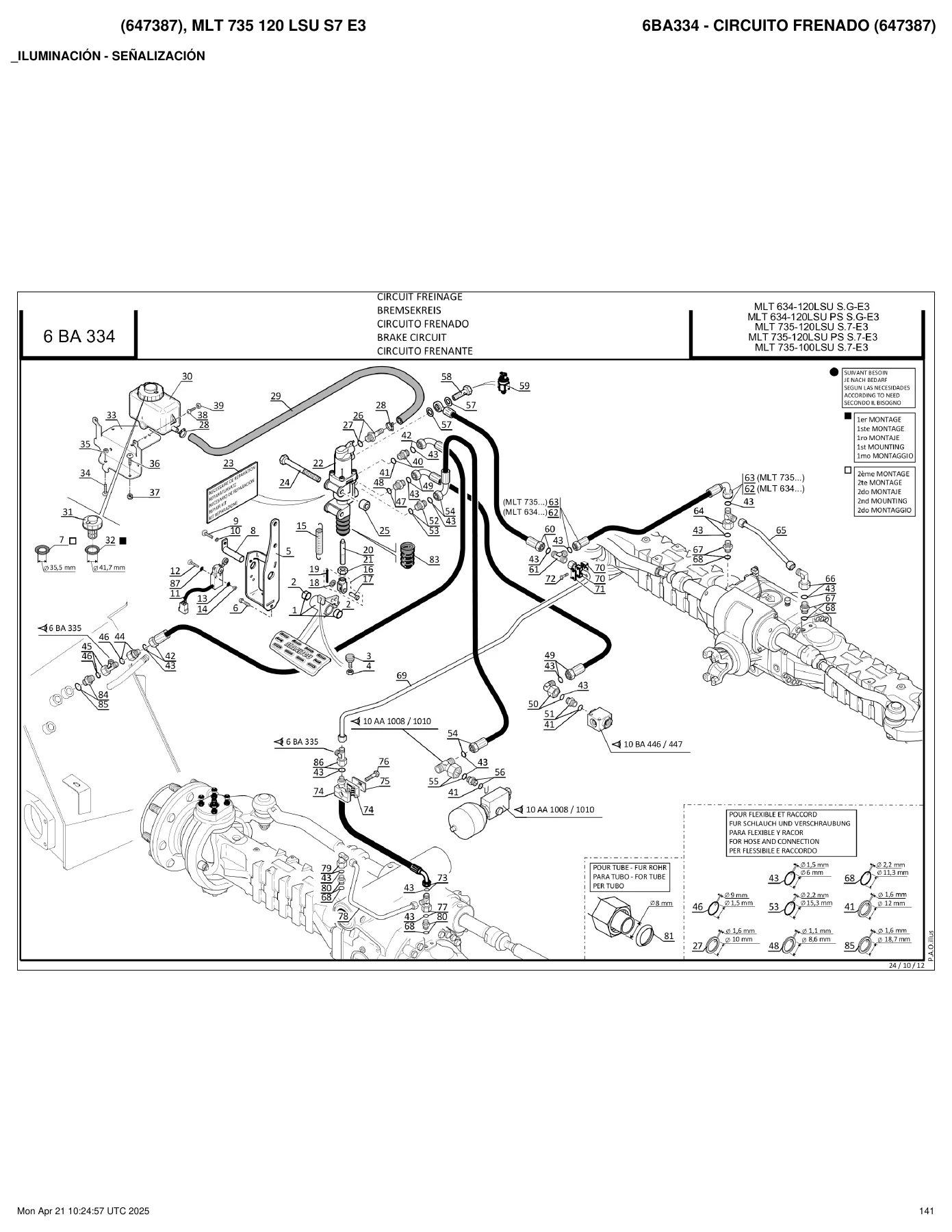 Manitou MLT 735 & MLT 634 Telehandler Genuine Parts Catalogue - 647387 PDF - Image 3