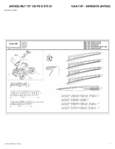 Manitou MLT 737 130 PS D ST5 S1 Parts Manual 647832 PDF Download