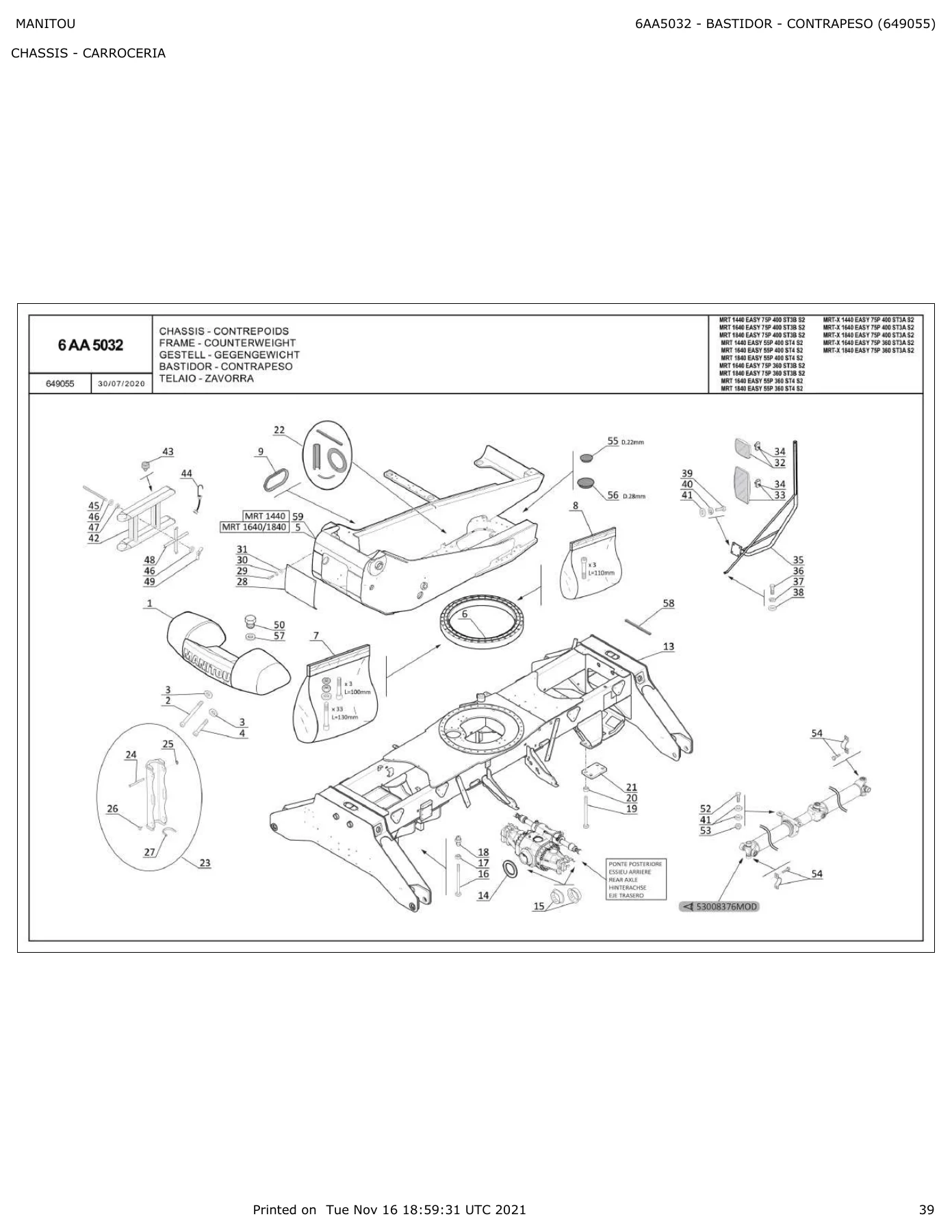 Manitou MRT 1446 EASY & MRT-X 1440-1840 Genuine Parts Catalogue PDF - Image 2