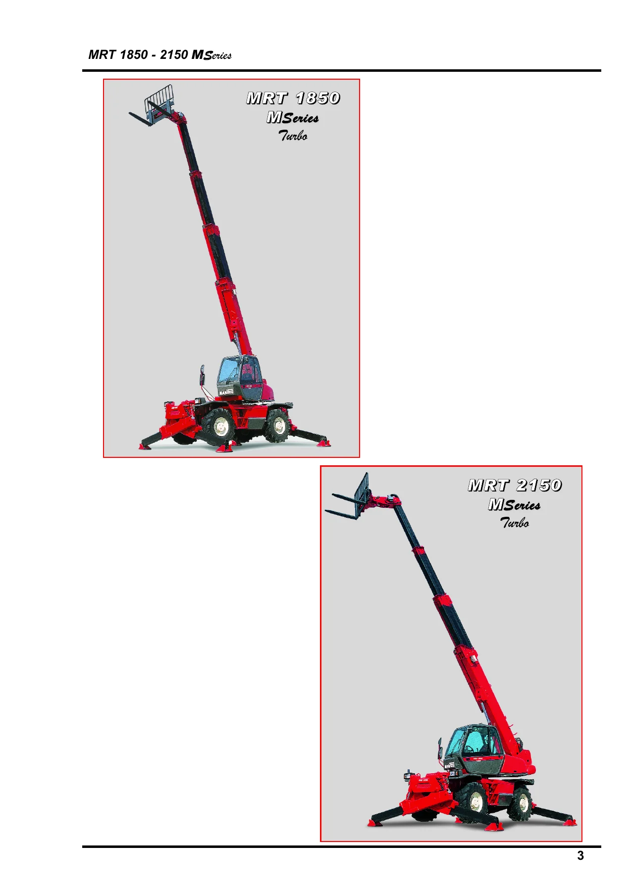 Manitou MRT 1850-2150 M Series E2 Telescopic Handler User's Handbook (2003) - PDF - Image 2