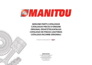 Manitou MT 1233 S S2 Genuine Parts Catalogue - PDF Download