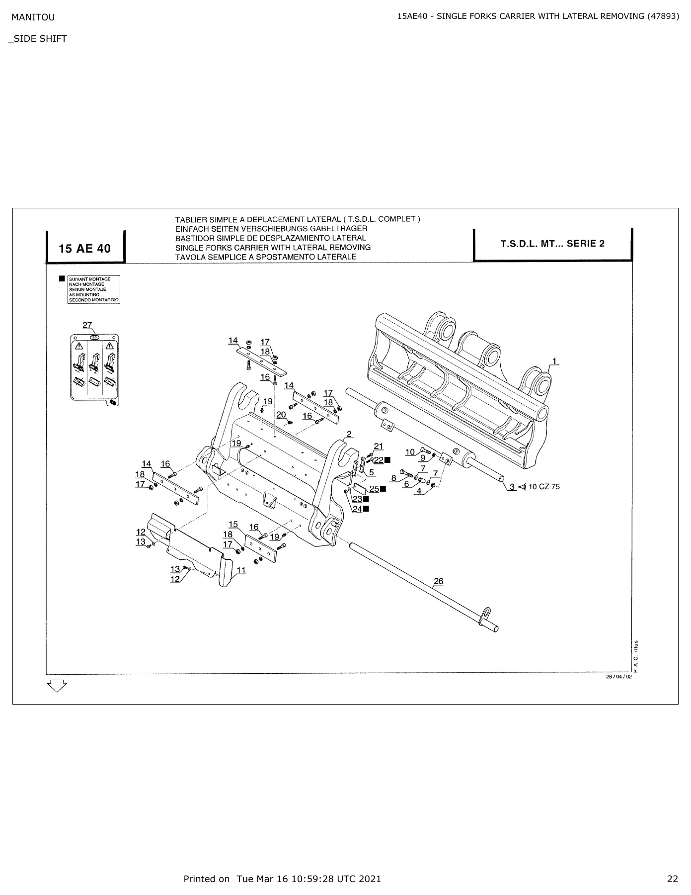 Manitou MT 1337 SL Turbo S2 Parts Catalog 547751 PDF - Image 2