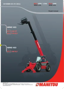 Manitou MT-X 1235 1440 1740 Repair Manual - Series 3-E3 & 4-E3 Telehandler Service Manual PDF