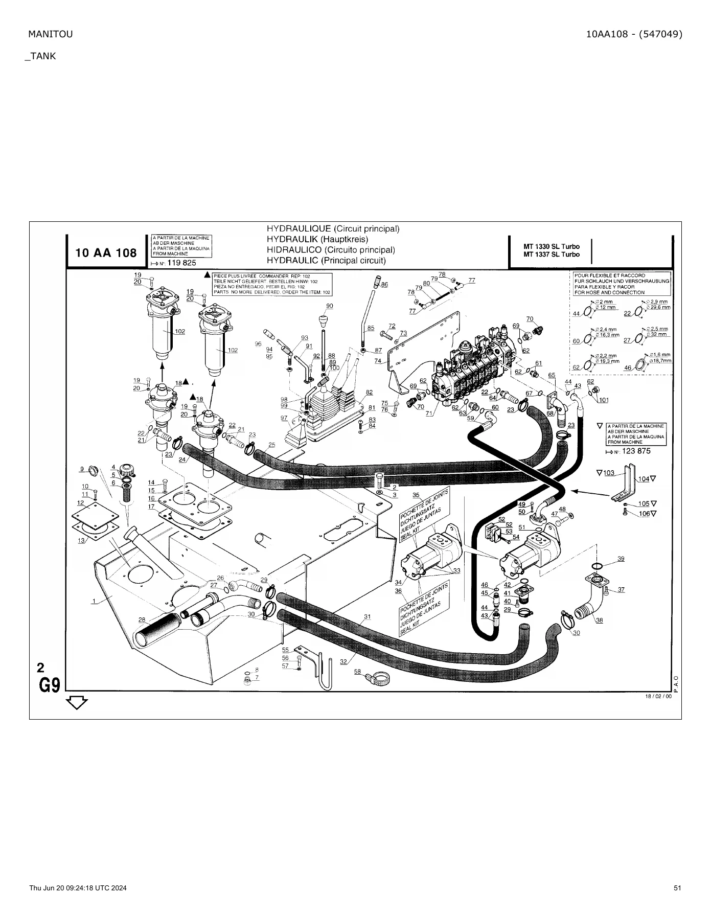 Manitou MT1337 SL Turbo Parts Catalogue - 1272 Page Genuine Parts Manual PDF - Image 3