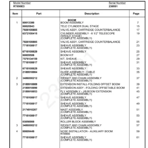 Manitowoc RT890E3 Crane Parts Catalog 2018 - Serial 230991 PDF