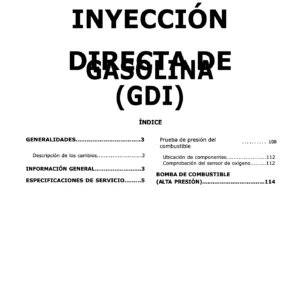 Manual Mitsubishi GDI Inyección Directa de Gasolina - Localización de Fallas y Servicio Grupo 13A