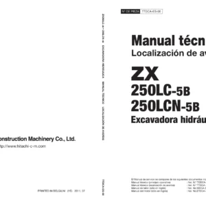 Manual Técnico Localización de Averías Hitachi ZX250LC-5B ZX250LCN-5B Excavadora Hidráulica – PDF en Español