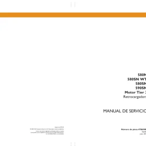 Manual de Servicio CASE 580N 580SN 580SN WT 590SN Tier 3 2015 - PDF